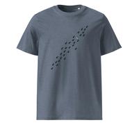Anchor & Crew Ants Where's William Going? Organic Cotton T-Shirt - Dark Heather Blue - XL