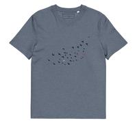 ANCHOR & CREW Birds Where's William Going? Cotton T-Shirt in Dark Blue | Size: Medium ANCHOR & CREW Dark Blue M