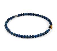 Anchor & Crew Blue Sodalite and Brown Tigers Eye Walter Silver and Stone SKINNY Bracelet - M - 21cm (Most Popular)