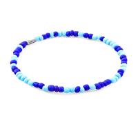 ANCHOR & CREW Blue - Turquoise Jack Silver and Glass Skinny Bracelet - Mens - 21cm