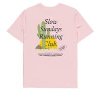 ANCHOR & CREW Cactus Slow Sundays Running Club Cotton T-Shirt in Pink | Size: Small ANCHOR & CREW Pink S