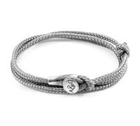 Anchor & Crew Classic Grey Dundee Silver and Rope Bracelet - Gift Wrapped (Paper & Bow) +£1.50
