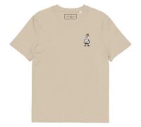 ANCHOR & CREW Dapper Duck Actual Life Cotton Embroidered T-Shirt in Camel | Size: Large ANCHOR & CREW Camel L