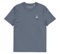 ANCHOR & CREW Dapper Duck Actual Life Cotton Embroidered T-Shirt in Dark Blue | Size: Medium ANCHOR & CREW Dark Blue M