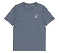 ANCHOR & CREW Dapper Duck Actual Life Cotton Embroidered T-Shirt in Dark Blue | Size: Small ANCHOR & CREW Dark Blue S