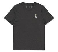 ANCHOR & CREW Dapper Duck Actual Life Cotton Embroidered T-Shirt in Dark Grey | Size: Medium ANCHOR & CREW Dark Grey M