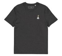 ANCHOR & CREW Dapper Duck Actual Life Cotton Embroidered T-Shirt in Dark Grey | Size: Small ANCHOR & CREW Dark Grey S