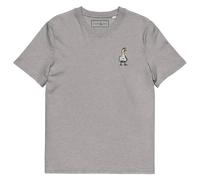 ANCHOR & CREW Dapper Duck Actual Life Cotton Embroidered T-Shirt in Light Grey | Size: 2XL ANCHOR & CREW Light Grey 2XL