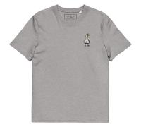 ANCHOR & CREW Dapper Duck Actual Life Cotton Embroidered T-Shirt in Light Grey | Size: Medium ANCHOR & CREW Light Grey M