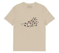 ANCHOR & CREW Fish Where's William Going? Cotton T-Shirt in Camel | Size: Medium ANCHOR & CREW Camel M