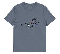 ANCHOR & CREW Fish Where's William Going? Cotton T-Shirt in Dark Blue | Size: Medium ANCHOR & CREW Dark Blue M