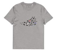 ANCHOR & CREW Fish Where's William Going? Cotton T-Shirt in Light Grey | Size: Medium ANCHOR & CREW Light Grey M