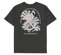 Anchor & Crew Flamingo Another Good Day Organic Cotton T-Shirt - 2XL - Dark Heather Grey