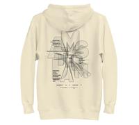 Anchor & Crew GUSTATORY Amsterdam Coffee Scene Cotton Blend Embroidered Hoodie - 2XL - Bone