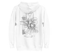 Anchor & Crew GUSTATORY Amsterdam Coffee Scene Cotton Blend Embroidered Hoodie - M - White
