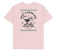 Anchor & Crew GUSTATORY Have A Good Day Organic Cotton Embroidered T-Shirt - L - Cotton Pink