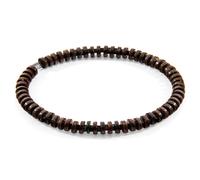ANCHOR & CREW Men's Adam Silver & Stone SKINNY Bracelet in Black | Size: 21 cm ANCHOR & CREW Black 21 cm