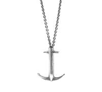 ANCHOR & CREW Men's Admiral Anchor Signature Silver Necklace Pendant | Size: 18 inches ANCHOR & CREW Silver 18 inches