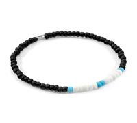 ANCHOR & CREW Men's Henry Silver & Glass SKINNY Bracelet in Turquoise | Size: 23 cm ANCHOR & CREW Turquoise 23 cm