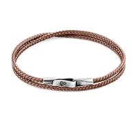 ANCHOR & CREW Men's Liverpool Silver & Rope Bracelet in Copper | Size: 21 cm ANCHOR & CREW Copper 21 cm