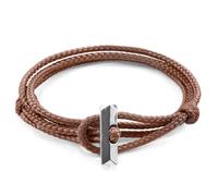 ANCHOR & CREW Men's Oxford Silver & Rope Bracelet in Copper ANCHOR & CREW Copper One Size