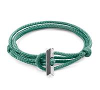 ANCHOR & CREW Men's Oxford Silver & Rope Bracelet in Light Green ANCHOR & CREW Light Green One Size