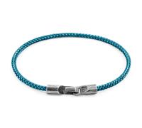 ANCHOR & CREW Men's Talbot Silver & Rope Bracelet in Blue | Size: 21 cm ANCHOR & CREW Blue 21 cm