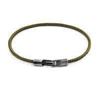 ANCHOR & CREW Men's Talbot Silver & Rope Bracelet in Green | Size: 19 cm ANCHOR & CREW Green 19 cm