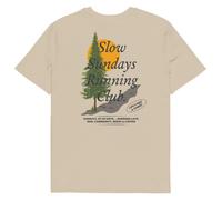 ANCHOR & CREW Mountain Pine Slow Sundays Running Club Cotton T-Shirt in Camel | Size: Medium ANCHOR & CREW Camel M