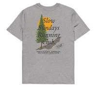 ANCHOR & CREW Mountain Pine Slow Sundays Running Club Cotton T-Shirt in Light Grey | Size: 2XL ANCHOR & CREW Light Grey 2XL
