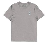 ANCHOR & CREW Polar Bear Day Out In The Wild Cotton Embroidered T-Shirt in Light Grey | Size: Large ANCHOR & CREW Light Grey L