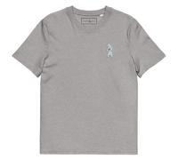 ANCHOR & CREW Polar Bear Day Out In The Wild Cotton Embroidered T-Shirt in Light Grey | Size: Small ANCHOR & CREW Light Grey S