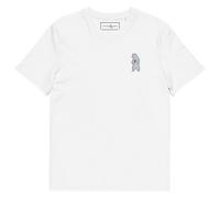 ANCHOR & CREW Polar Bear Day Out In The Wild Cotton Embroidered T-Shirt in White | Size: Large ANCHOR & CREW White L