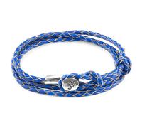 Anchor & Crew Royal Blue Dundee Silver and Braided Leather Bracelet - Gift Wrapped (Paper & Bow) +£1.50