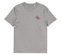 ANCHOR & CREW Scorpion Knittin' Up In The Wild Cotton Embroidered T-Shirt in Light Grey | Size: XL ANCHOR & CREW Light Grey XL