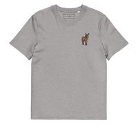 ANCHOR & CREW Smart Ass Actual Life Cotton Embroidered T-Shirt in Light Grey | Size: Small ANCHOR & CREW Light Grey S