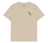ANCHOR & CREW T-Rex Snap Dancin' In The Wild Cotton Embroidered T-Shirt in Camel | Size: XL ANCHOR & CREW Camel XL