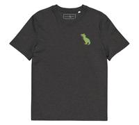 ANCHOR & CREW T-Rex Snap Dancin' In The Wild Cotton Embroidered T-Shirt in Dark Grey | Size: Medium ANCHOR & CREW Dark Grey M