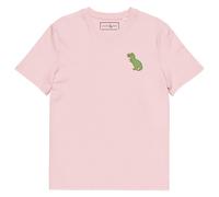 ANCHOR & CREW T-Rex Snap Dancin' In The Wild Cotton Embroidered T-Shirt in Pink | Size: Large ANCHOR & CREW Pink L