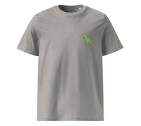 Anchor & Crew T-Rex Snap Dancin' In The Wild Organic Cotton Embroidered T-Shirt - Heather Grey - S