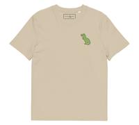 Anchor & Crew T-Rex Snap Dancin' In The Wild Organic Cotton Embroidered T-Shirt - S - Desert Dust