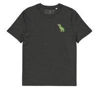 Anchor & Crew T-Rex Snap Dancin' In The Wild Organic Cotton Embroidered T-Shirt - XL - Dark Heather Grey