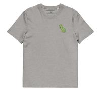 Anchor & Crew T-Rex Snap Dancin' In The Wild Organic Cotton Embroidered T-Shirt - XL - Heather Grey