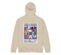 Anchor & Crew Take A Chance Have A Dance DISCO! Organic Cotton Embroidered Heavyweight Hoodie - M - Desert Dusk