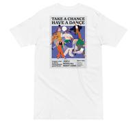 Anchor & Crew Take A Chance Have A Dance DISCO! Oversized Cotton Embroidered T-Shirt - White - 3XL