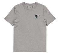 ANCHOR & CREW The Artist Monkey Cotton Embroidered T-Shirt in Light Grey | Size: Large ANCHOR & CREW Light Grey L