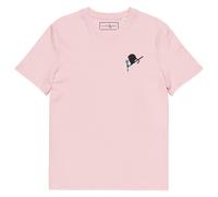 ANCHOR & CREW The Artist Monkey Cotton Embroidered T-Shirt in Pink | Size: Medium ANCHOR & CREW Pink M