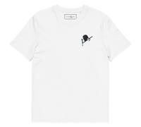 ANCHOR & CREW The Artist Monkey Cotton Embroidered T-Shirt in White | Size: XL ANCHOR & CREW White XL