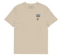 ANCHOR & CREW The Cassette Monkey Cotton Embroidered T-Shirt in Camel | Size: Medium ANCHOR & CREW Camel M