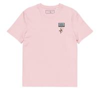 ANCHOR & CREW The Cassette Monkey Cotton Embroidered T-Shirt in Pink | Size: Large ANCHOR & CREW Pink L